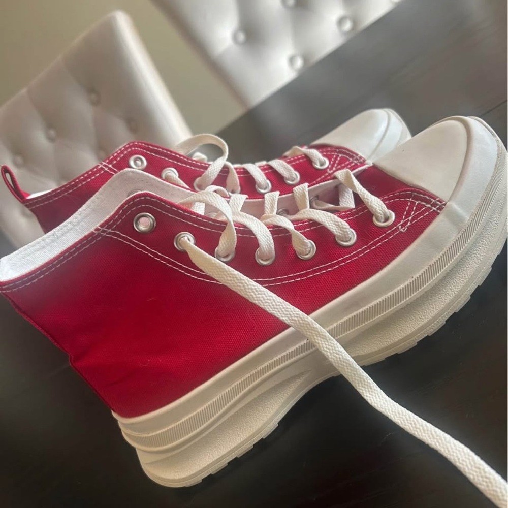 Red High-Top Sneakers